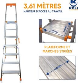 Image du fabricant 3 du Échelle Pliable KELI Aluminium