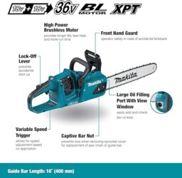 Image du fabricant 3 du Makita DUC405Z Tronçonneuse 36 V