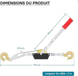 Image du fabricant 3 du Palan manuel Wiltec câble acier