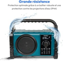 Image du fabricant 3 du Radio chantier MEDION E66877 bleu