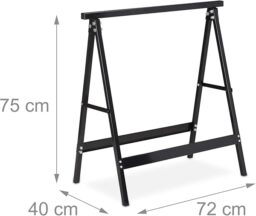 Image du fabricant 3 du Relaxdays tréteau acier noir