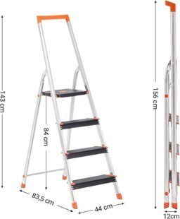 Image du fabricant 3 du SONGMICS Échelle 4 Marches pliable