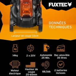 Image du fabricant 3 du Tondeuse Gazon Batterie FUXTEC FX-E1RM20