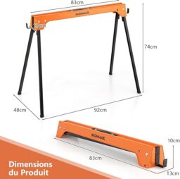 Image du fabricant 3 du Tréteaux pliables GYMAX orange