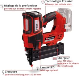 Image du fabricant 4 du Cloueuse sans fil Einhell FIXETTO