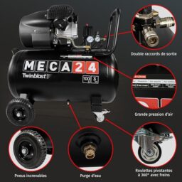 Image du fabricant 4 du Compresseur Bicylindre 3CV 100L