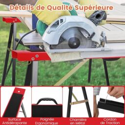 Image du fabricant 4 du COSTWAY tréteaux métalliques portables