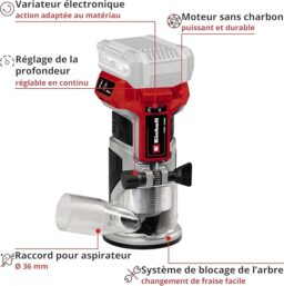 Image du fabricant 4 du Einhell Affleureuse sans fil TP-ET 18 Li