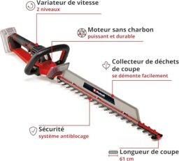 Image du fabricant 4 du Einhell GP-CH 18-61 Li Taille-haie