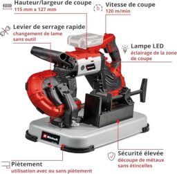 Image du fabricant 4 du Einhell Scie ruban sans fil