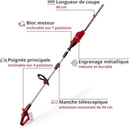 Image du fabricant 4 du Einhell Taille-haie télescopique sans fil