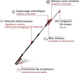 Image du fabricant 4 du Einhell Taille-haie télescopique Einhell