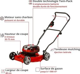 Image du fabricant 4 du Einhell Tondeuse sans fil GE-CM
