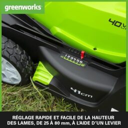 Image du fabricant 4 du Greenworks G40LM41 tondeuse sans fil