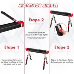 Image du fabricant 4 du GYMAX Tréteaux pliables métalliques
