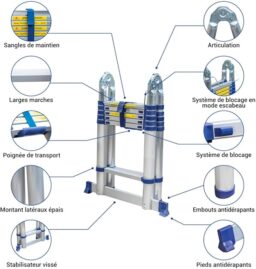Image du fabricant 4 du HOSTROM échelle télescopique 3,8m
