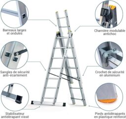Image du fabricant 4 du HOSTROM Echelle Transformable 3 Plans