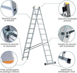 Image du fabricant 4 du HOSTROM Echelle Transformable Aluminium