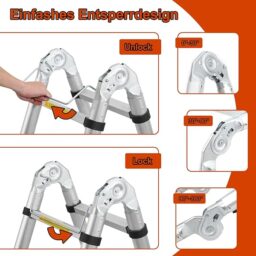 Image du fabricant 4 du Jiubiaz Échelle télescopique 5m