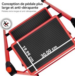 Image du fabricant 4 du KINGRACK Escabeau 2 Marches Rouge