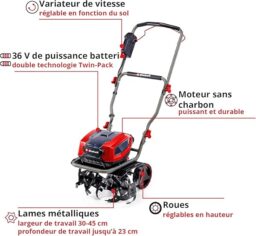 Image du fabricant 4 du Motobineuse Einhell GP-CR 36-45 Li