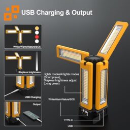 Image du fabricant 4 du Projecteur solaire LED trépied orange