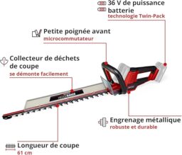 Image du fabricant 4 du Taille-haies sans fil Einhell GE-CH