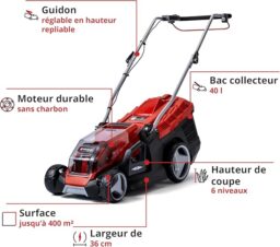Image du fabricant 4 du Tondeuse Einhell sans fil GE-CM 36-36 Li