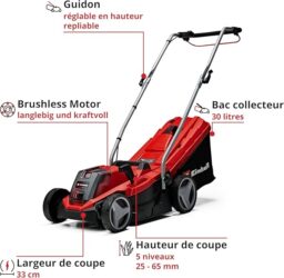 Image du fabricant 4 du Tondeuse gazon Einhell GE-CM 18-33