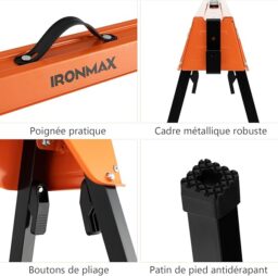 Image du fabricant 4 du Tréteaux pliables GYMAX orange