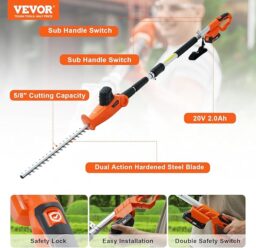 Image du fabricant 4 du VEVOR Taille-Haie Batterie Orange