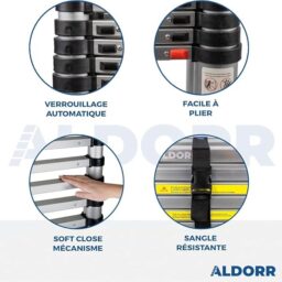 Image du fabricant 5 du ALDORR échelle télescopique aluminium