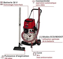 Image du fabricant 5 du Aspirateur sans fil Einhell TP-VC 36-30 S