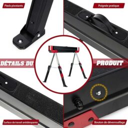 Image du fabricant 5 du COSTWAY Tréteaux métalliques robustes