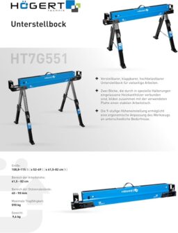 Image du fabricant 5 du HÖGERT TECHNIK Tréteau pliant réglable