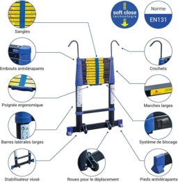 Image du fabricant 5 du HOSTROM Echelle telescopique 3,2m