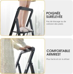 Image du fabricant 5 du KINGRACK Escabeau pliant noir