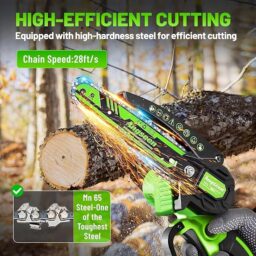 Image du fabricant 5 du Mini tronçonneuse 6 Pouces verte