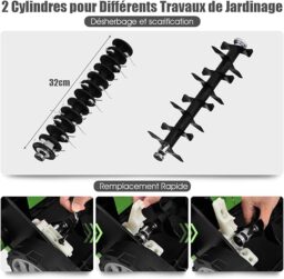 Image du fabricant 5 du RELAX4LIFE Scarificateur électrique vert