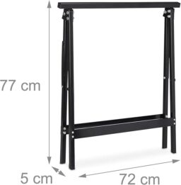 Image du fabricant 5 du Relaxdays tréteau acier noir