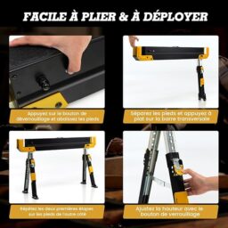 Image du fabricant 5 du Tréteaux pliables GYMAX jaunes