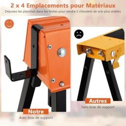 Image du fabricant 5 du Tréteaux pliables GYMAX orange