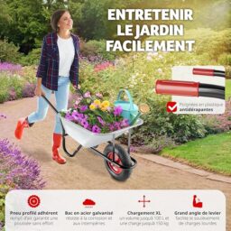 Image du fabricant 6 du Brouette tectake® tout-terrain robuste