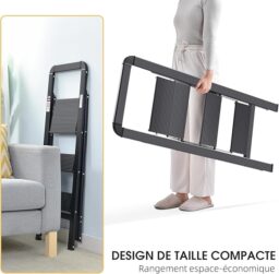 Image du fabricant 6 du KINGRACK Escabeau pliant noir