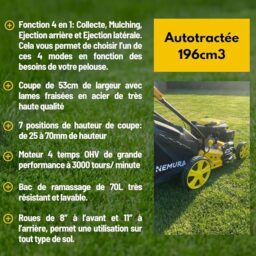 Image du fabricant 6 du Nemura Tondeuse thermique autotractée