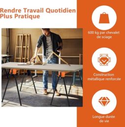 Image du fabricant 6 du Tréteaux pliables GYMAX orange