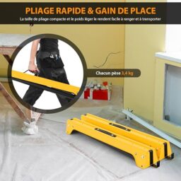 Image du fabricant 7 du COSTWAY Tréteaux Pliables Jaunes