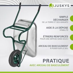 Image du fabricant 7 du Brouette Juskys Garden 100L robuste