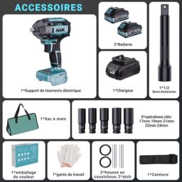 Image du fabricant 7 du Clé à Chocs Sans Fil 1000Nm