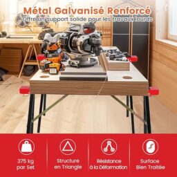 Image du fabricant 7 du COSTWAY tréteaux métalliques portables